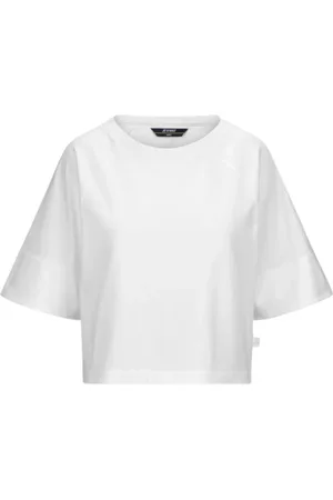 K-Way Top, Dame, Hvid, M, Bomuld, Bred Bådhals Bomuld Jersey T-shirt