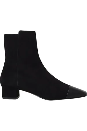 Aquazzura Sko, Dame, Sort, 36 EU, Uld, Sort Ruskind Bue Ankelstøvler