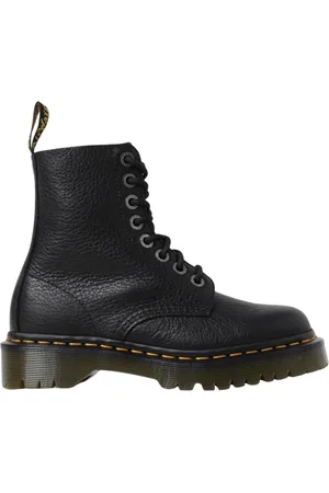 Dr. Martens Sko, Dame, Sort, 37 EU, Læder, Sort Læder Platform Ankelstøvler