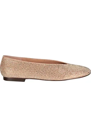 Bibi Lou Sko, Dame, Gul, 41 EU, Læder, Krystal Ballerina Flats