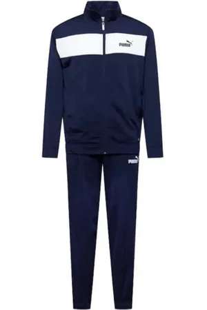 PUMA Sport, Herre, Blå, S, Uld, Blå og hvid tracksuit til mænd