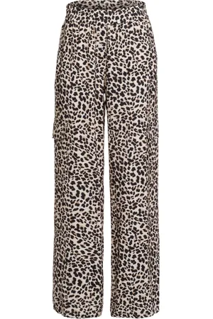 Marc Aurel Bukser, Dame, Grå, L, Tyl, Leopard Print Cargo Style Kvinders Bukser