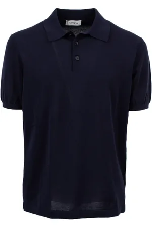 KANGRA CASHMERE Top, Herre, Blå, 3XL, Rasata Polo Shirt Kortærmet Mænd
