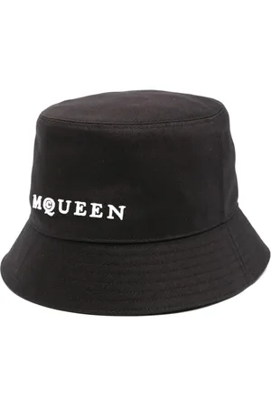 Alexander McQueen Tilbehør, Herre, Sort, S, Sort flad krone smal skygge hat