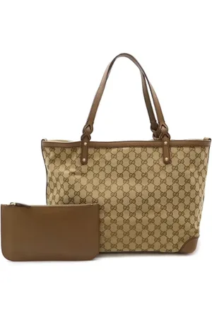 Gucci Pre-owned, Dame, , ONE SIZE, Uld, Pre-owned Canvas totes