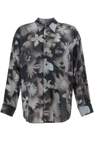 MAGLIANO Skjorte, Herre, Flerfarvet, S, Blomsterprint Skjorte med Flæsekanter