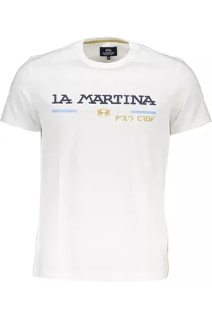 La Martina Top, Herre, Hvid, XL, Bomuld, Hvid Bomulds T-shirt