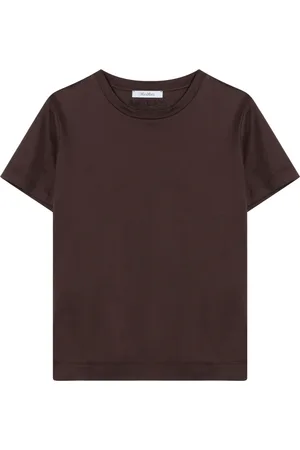 Max Mara Top, Dame, Brun, M, Kortærmet rund hals T-shirt