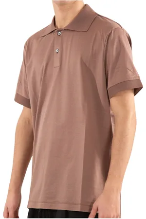 Daniele Fiesoli Top, Herre, Brun, XL, Klassisk Polo Shirt i Filo Scozia