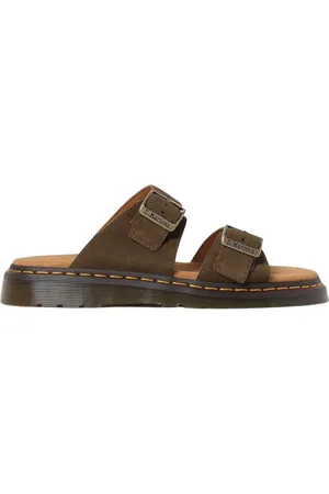 Dr. Martens Sko, Herre, Grøn, 41 EU, Læder, Grøn Læder Strappy Sandaler