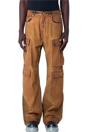 Rick Owens Bukser, Herre, , W28, Denim, Denim Double Cargo Jumbo Bella Jeans