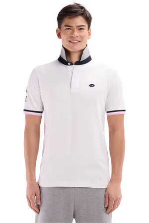 Eden Park Top, Herre, Hvid, 2XL, Bomuld, Kortærmet XV de France hvid bomuldstrøje ryg broderi
