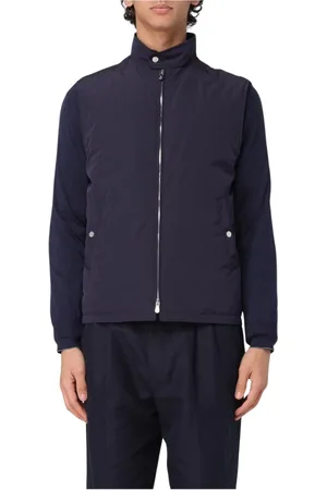 Brunello Cucinelli Jakke, Herre, Blå, 2XL, Elegant Suit Vest til Mænd