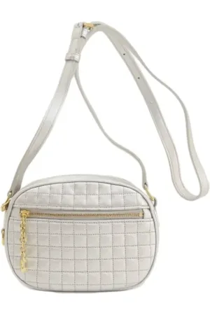 Céline Pre-owned, Dame, Hvid, ONE SIZE, Uld, Pre-owned Laeder celine-tasker