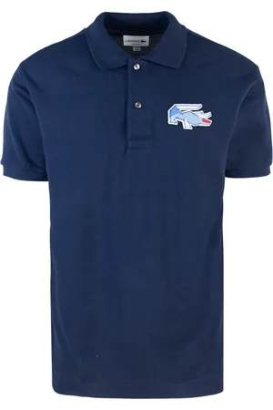 Lacoste Top, Herre, Blå, L, Bomuld, Blå Polo Skjorte Casual Stil