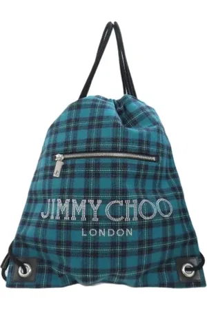 Jimmy Choo Pre-owned, Dame, Grøn, ONE SIZE, Tyl, Pre-owned Canvas rygsaekke