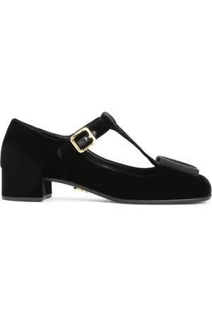 Prada Sko, Dame, Sort, 40 EU, Uld, Sorte Pumps Elegante Hæle Sko