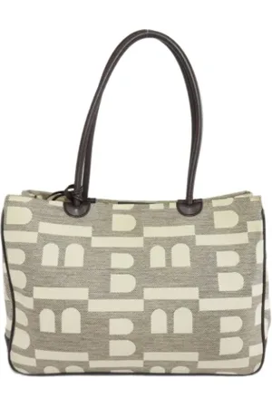 Bally Pre-owned, Dame, Hvid, ONE SIZE, Tyl, Pre-owned canvas håndtasker