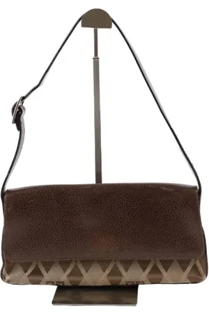 Givenchy Pre-owned, Dame, Brun, ONE SIZE, Tyl, Pre-owned Laeder hndtasker