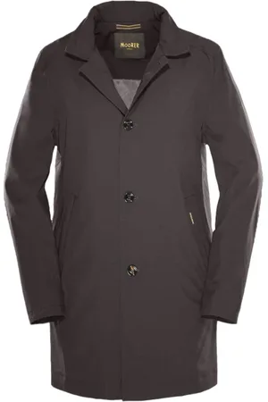MOORER Frakke, Herre, Grå, 3XL, Polyester, Hektor Frakke med Skjult Hætte