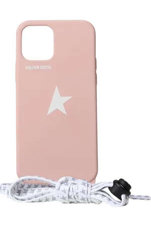 Golden Goose Tilbehør, Dame, Lyserød, ONE SIZE, Uld, Stjerne Silikone Telefon Etui