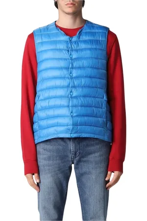 Manuel Ritz Jakke, Herre, Blå, L, Elegant Blå Puffer Vest