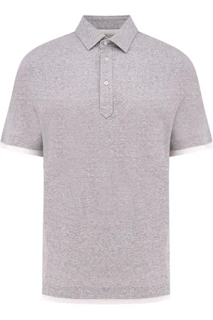 Brunello Cucinelli Top, Herre, Lilla, 2XL, Bomuld, Italiensk stil T-shirts og Polos