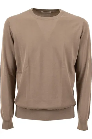 KANGRA CASHMERE Strik, Herre, Brun, L, Rundhals Herre Sweater