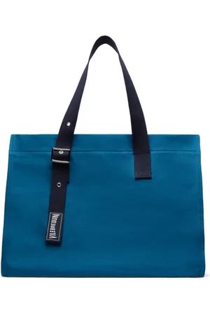 Vilebrequin Taske, Herre, Blå, ONE SIZE, Bomuld, Foldbar bomuld strandtaske med justerbare håndtag