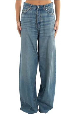 haikure Jeans, Dame, Blå, W24, Uld, Blå Løse Jeans