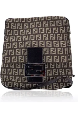 Fendi Pre-owned, Dame, Brun, ONE SIZE, Bomuld, Pre-owned Bomuld crossbody-tasker