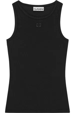 Ganni Top, Dame, Sort, XS, Sort Top til Kvinder