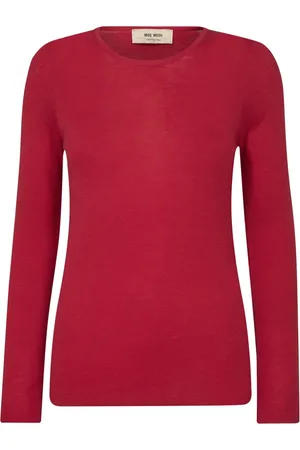 Mos Mosh Strik, Dame, Rød, L, Uld, Slim-fit Strik Trøje Kinesisk Rød