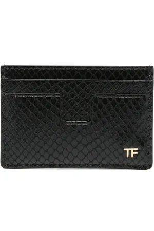 Tom Ford Tilbehør, Herre, Sort, ONE SIZE, Læder, Italiensk læderpung med kornet design