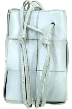 Bottega Veneta Pre-owned, Dame, Blå, ONE SIZE, Uld, Pre-owned Laeder crossbody-tasker