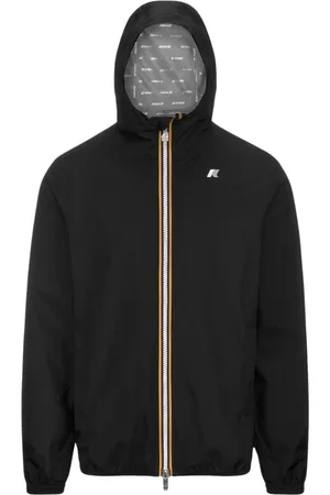 K-Way Jakke, Herre, Sort, L, Uld, Sort Slim Fit Vandtæt Jakke