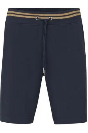 Bugatti Shorts, Herre, Blå, M, Tyl, Sporty Style Shorts med Stribet Accent