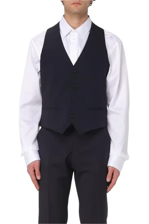 Emporio Armani Jakkesæt, Herre, Blå, 3XL, Uld, Elegant Uld Vest