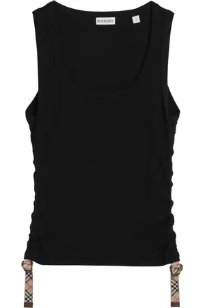 Burberry Top, Dame, Sort, L, Uld, Stilfuld Tank Top til Kvinder