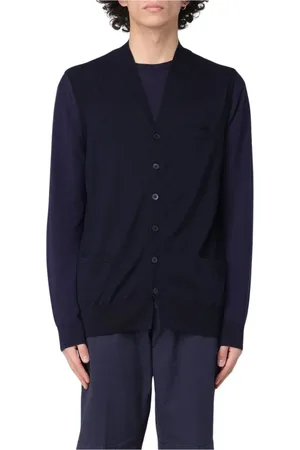 BALLANTYNE Jakke, Herre, Blå, 3XL, Uld, Klassisk Uld V-Hals Sweater Vest