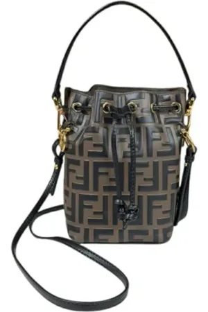 Fendi Pre-owned, Dame, Sort, ONE SIZE, Uld, Pre-owned Laeder fendi-tasker