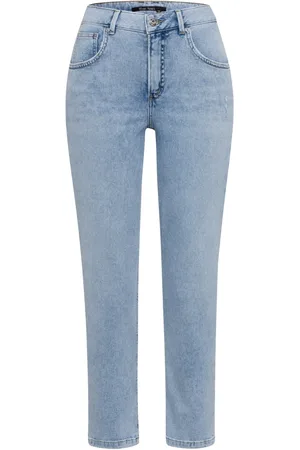Marc Aurel Jeans, Dame, Blå, M, Bomuld, Elastiske jeans med krystal accenter