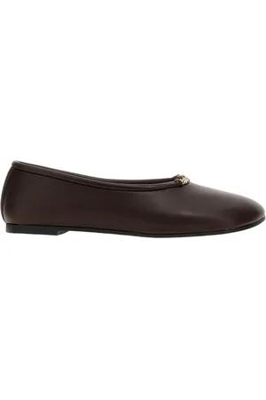 Stella McCartney Sko, Dame, Brun, 38 1/2 EU, Læder, Brun Ballet Flats Kædedetalje