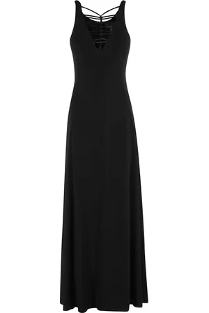 Emporio Armani Kjole, Dame, Sort, XS, Sort Jersey V-Hals Kjole