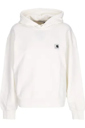 Carhartt Sweathshirts & Hoodies, Dame, Hvid, M, Bomuld, Letvægts hættetrøje langærmet
