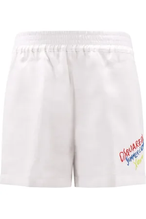 Dsquared2 Shorts, Dame, Hvid, XS, Linned, Hvide Løse Linned Shorts