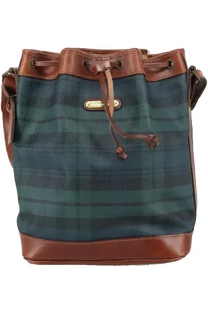 Ralph Lauren Pre-owned, Dame, Grøn, ONE SIZE, Uld, Pre-owned Canvas skuldertasker