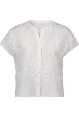 Betty & Co Bluser & Skjorter, Dame, Hvid, XL, Skjorte med broderi