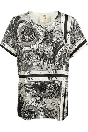 5 PROGRESS Top, Dame, Sort, S, Bomuld, Bomuld T-shirt til Mænd