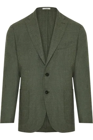 Boglioli Jakke, Herre, Grøn, 3XL, Uld, Uldjakke med 2 knapper